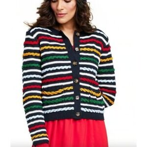 LA LIGNE x Target Women's Textured Striped Cardigan, Size S, NWT